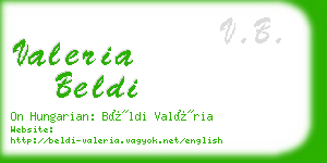 valeria beldi business card